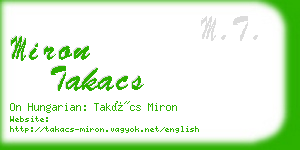 miron takacs business card